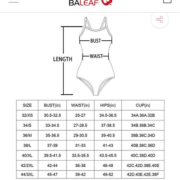 NWT BALEAF swimsuit size XL - Picture 4 of 6